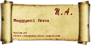 Meggyesi Anna névjegykártya