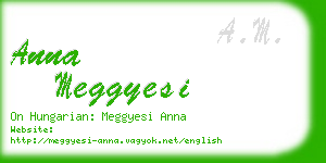 anna meggyesi business card